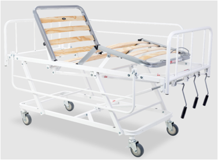 Cama Hospitalar Manual C/ 3 Manivelas